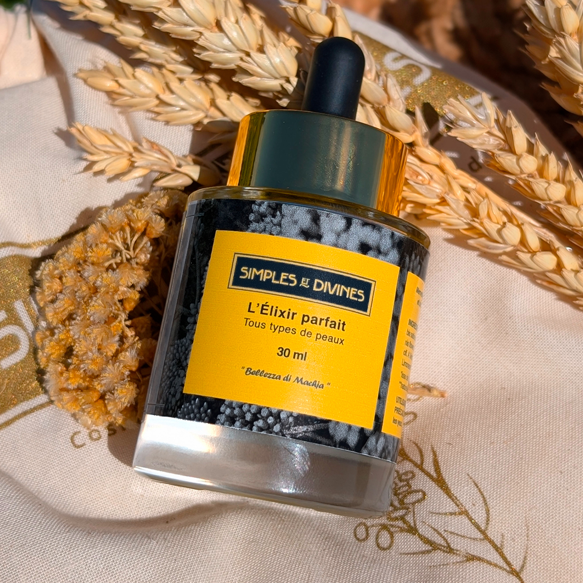 Elixir parfait, couvre toutes les problématiques de peaux. Une merveille, un concentré de plantes...